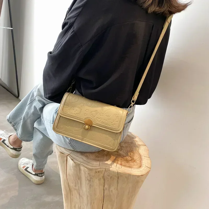 Leather Crossbody Bags For Women 2021 Travel Handbag Fashion Simple Shoulder Simple Bag Ladies Cross Body Bag