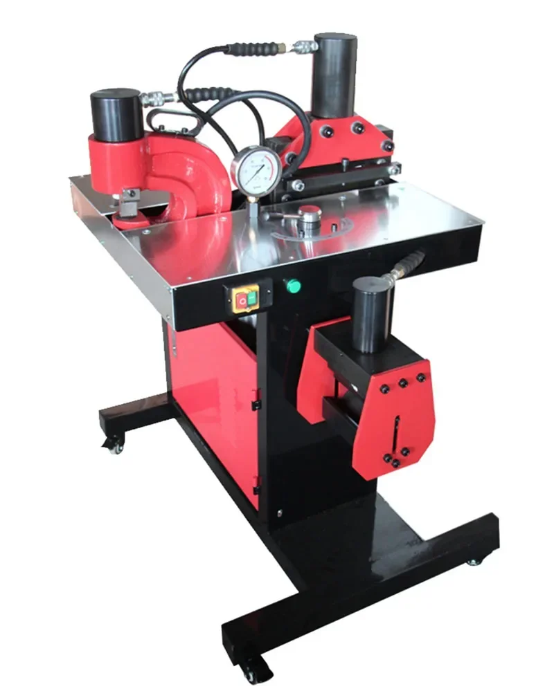 Nuova macchina elettrica per la lavorazione di barre di rame tre in uno DHY-200 Barra collettrice combinata Lavorazione di sbarre collettrici idrauliche Piegatubi di piastre in bronzo