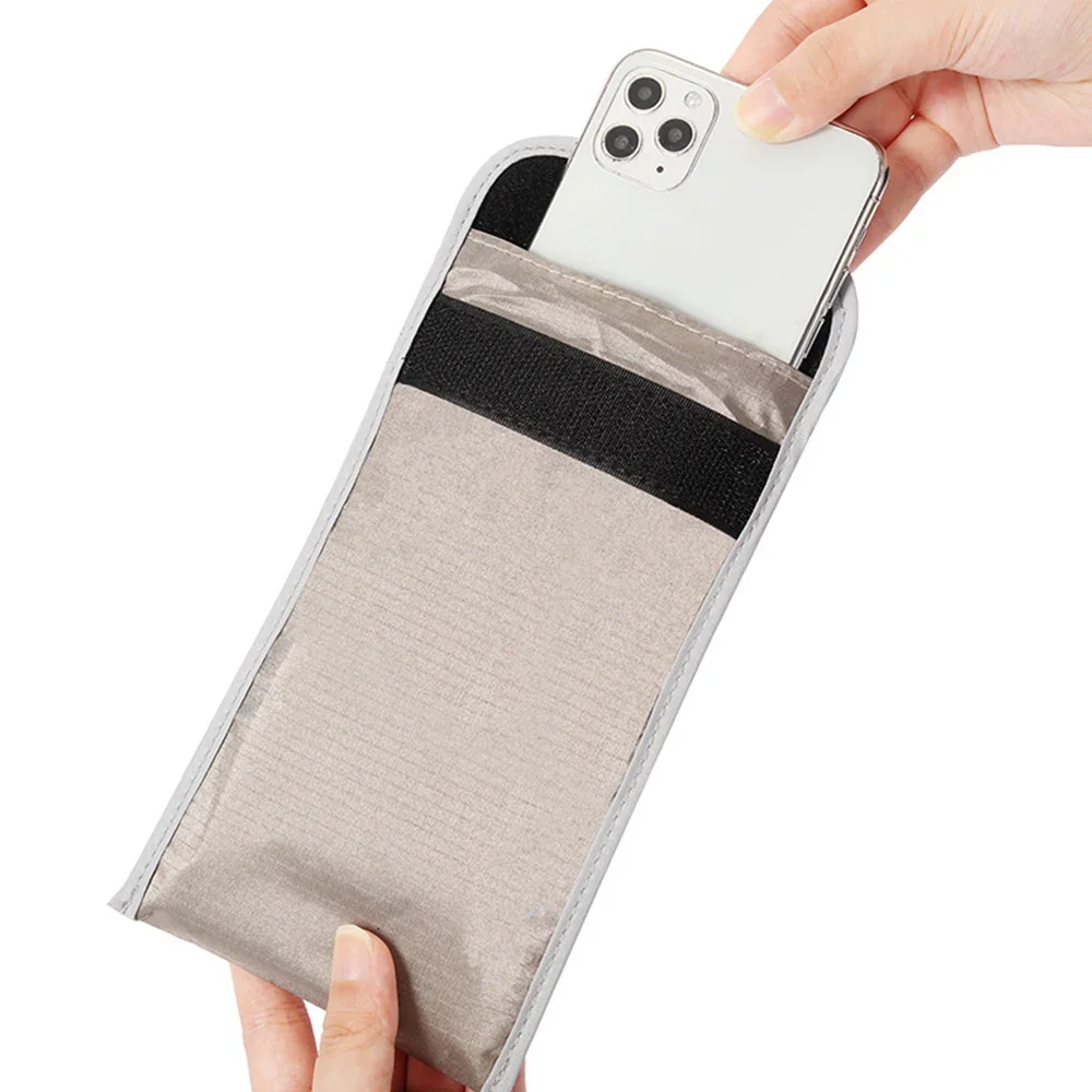 Mobile Phone RF Signal Blocker Anti Radiation Shield Case Bag Pouch IC Magnetic Card Anti-Magnetic Removal Anti-Tracking