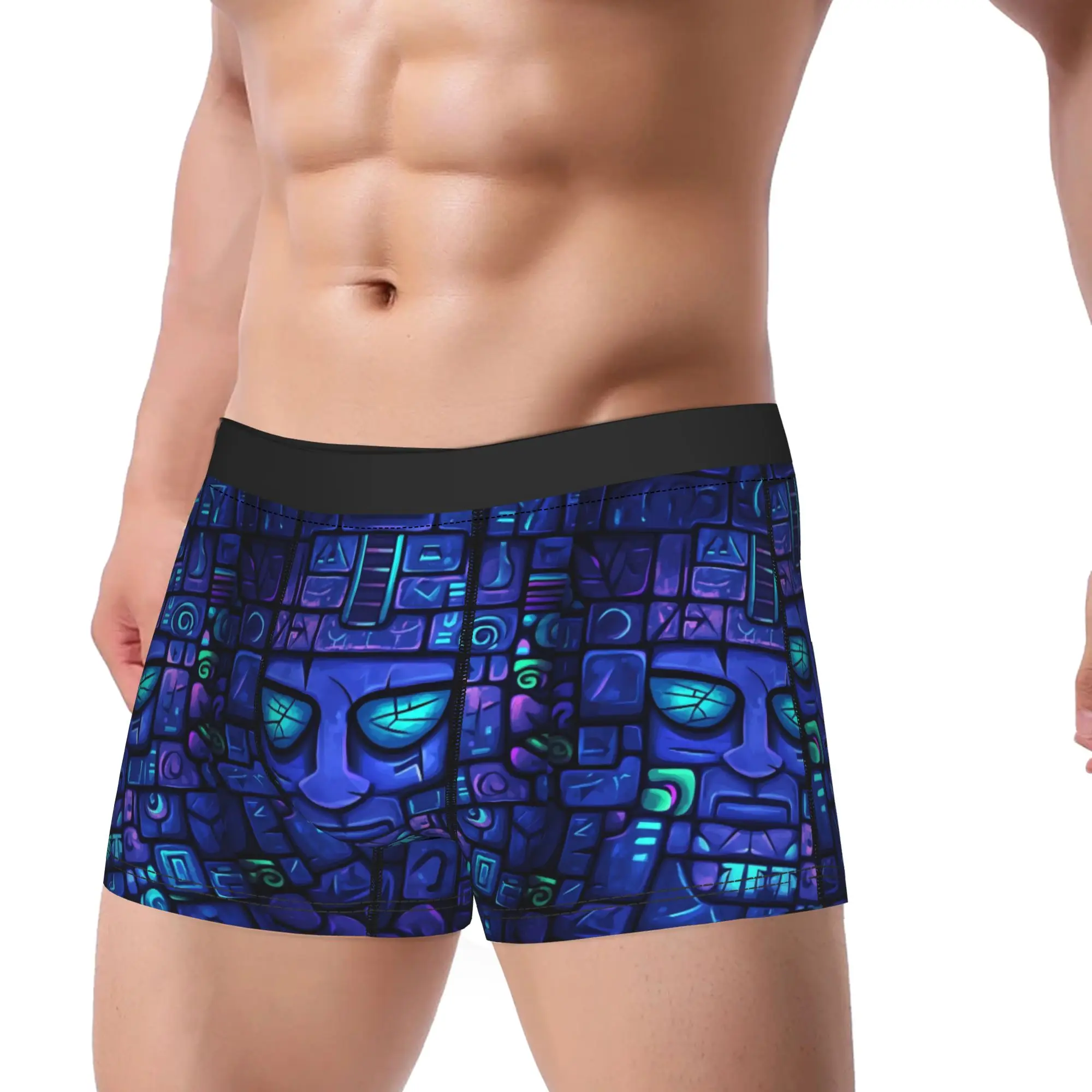 Tribal Chief Print Underwear  Male Underpants Customs Breathable Boxer Shorts Quality Shorts Briefs Big Size