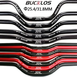 BUCKLOS kierownica rowerowa 25.4mm 31.8mm kierownica MTB 620/660/720/780mm Swallow uchwyt Ultralight Riser Bar dla MTB BMX DH