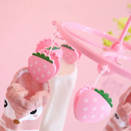 귀여운 핑크 학생 기숙사, 딸기, 하트 모양 미니 플라스틱 옷 행어, 양말 클립 및 속옷 클립 