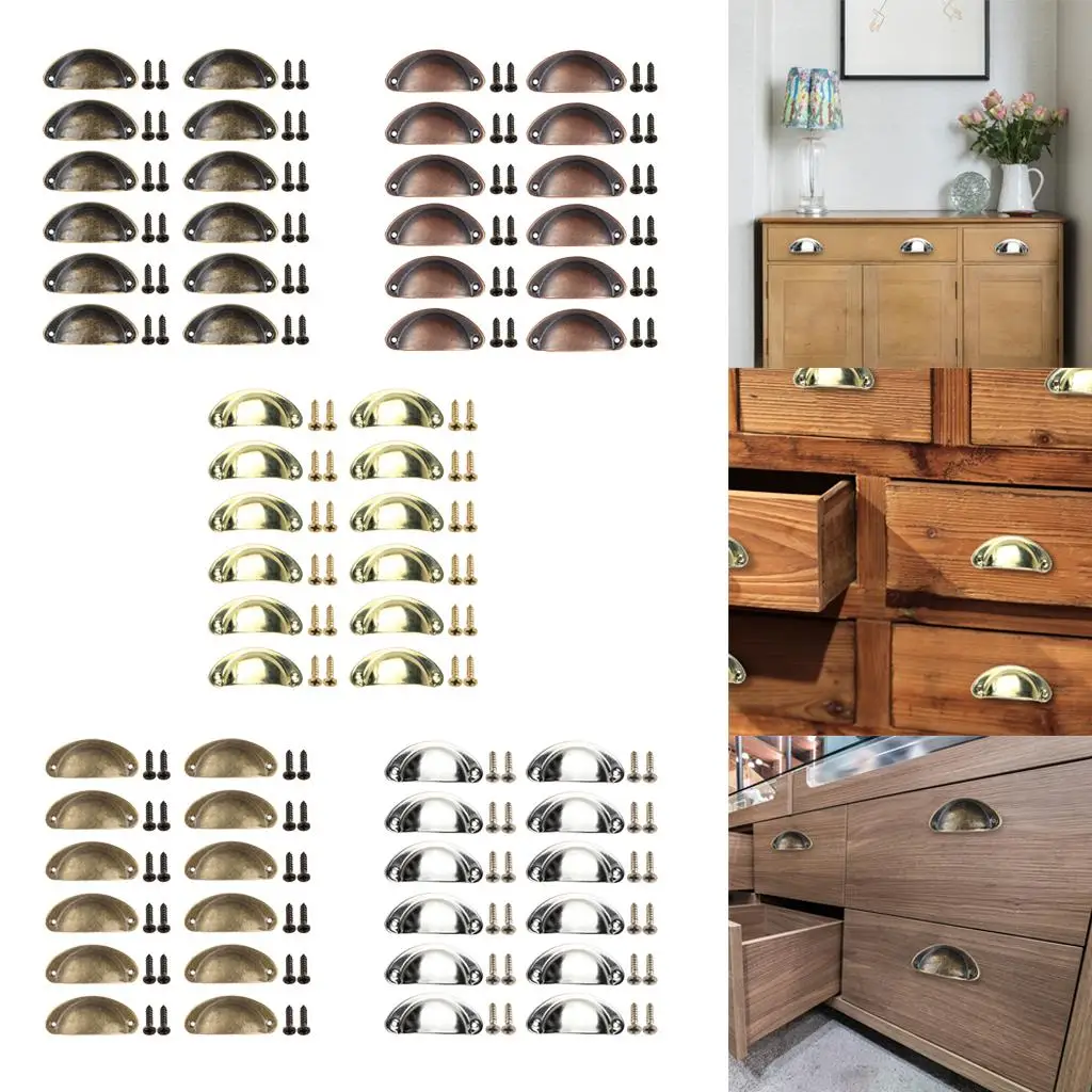 

12Pcs Cabinet Pulls Handle Kitchen Modern Hardware for Drawer Dresser Door