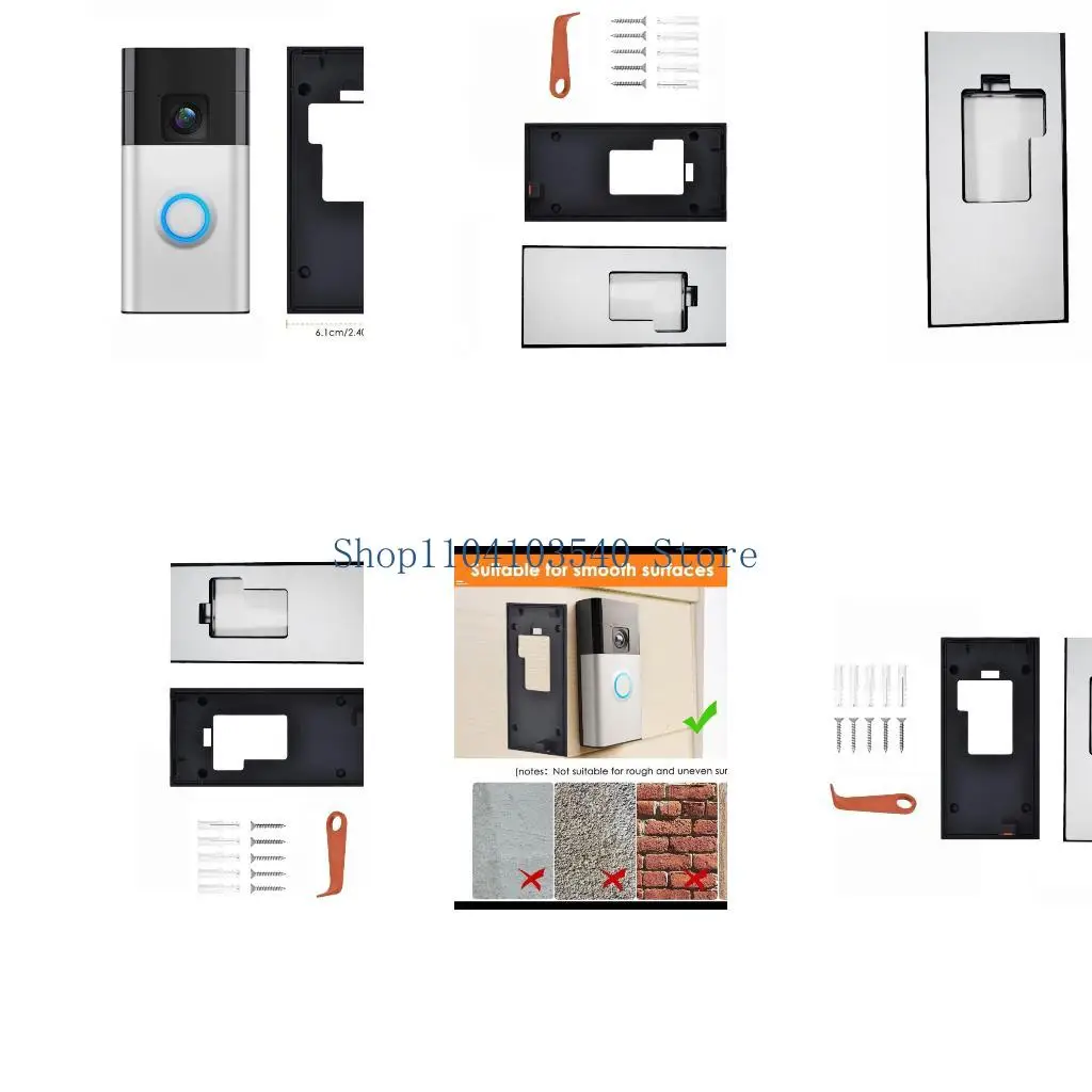 

02DC No Drill Adjustable Doorbell Mount Holder for Video Doorbell Accessory