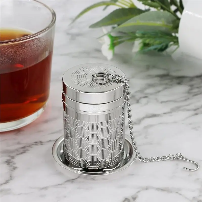 [NEW!X13A】 For Tea Infusers 2 Pack 304 Steel Fine Mesh For Loose Leaf For Teas, Spices& Seasonings, Mesh Filters Trap Sediments