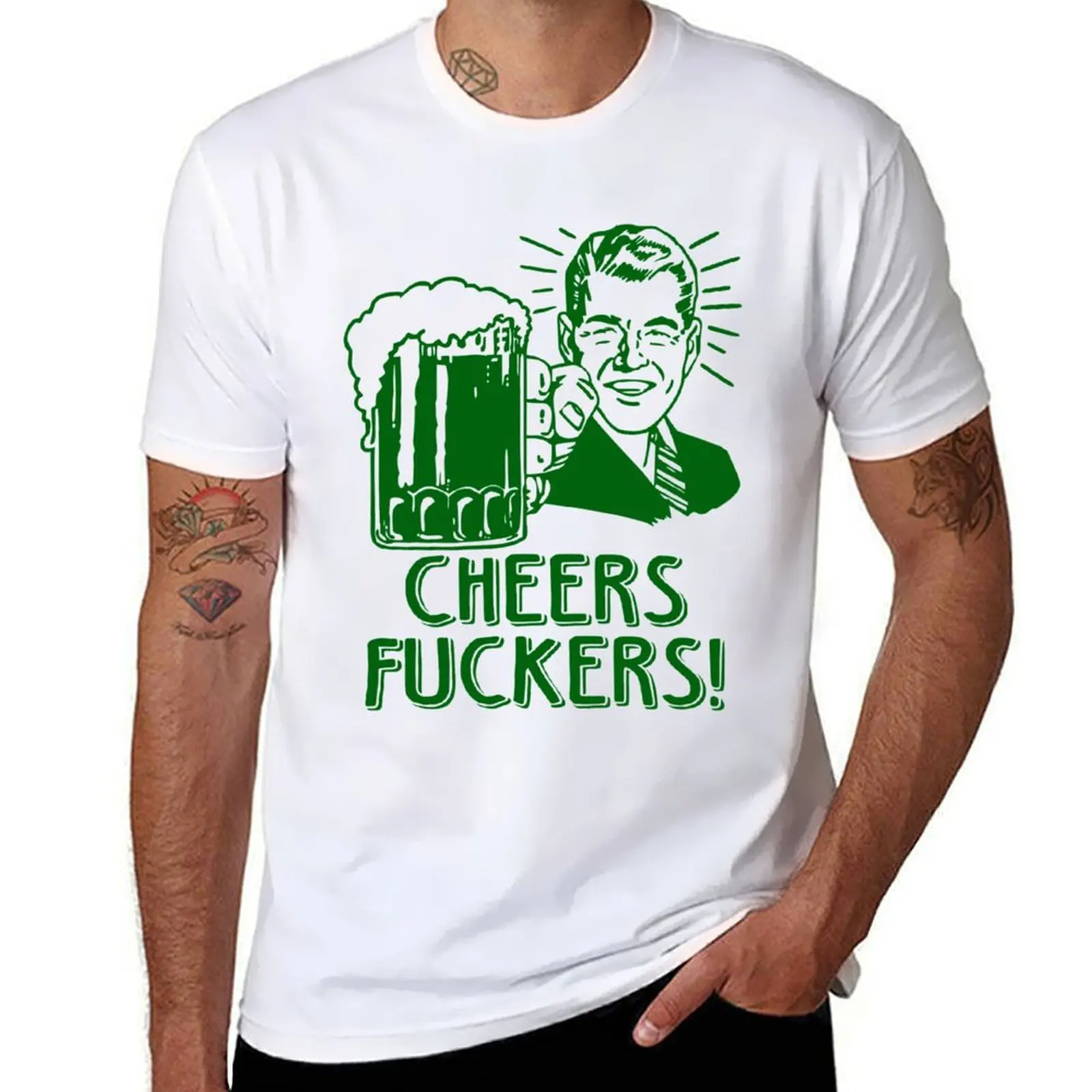 

Irish Cheers For Saint Patricks Day T-Shirt t shirt man luxury anime t shirts for man T-Shirt