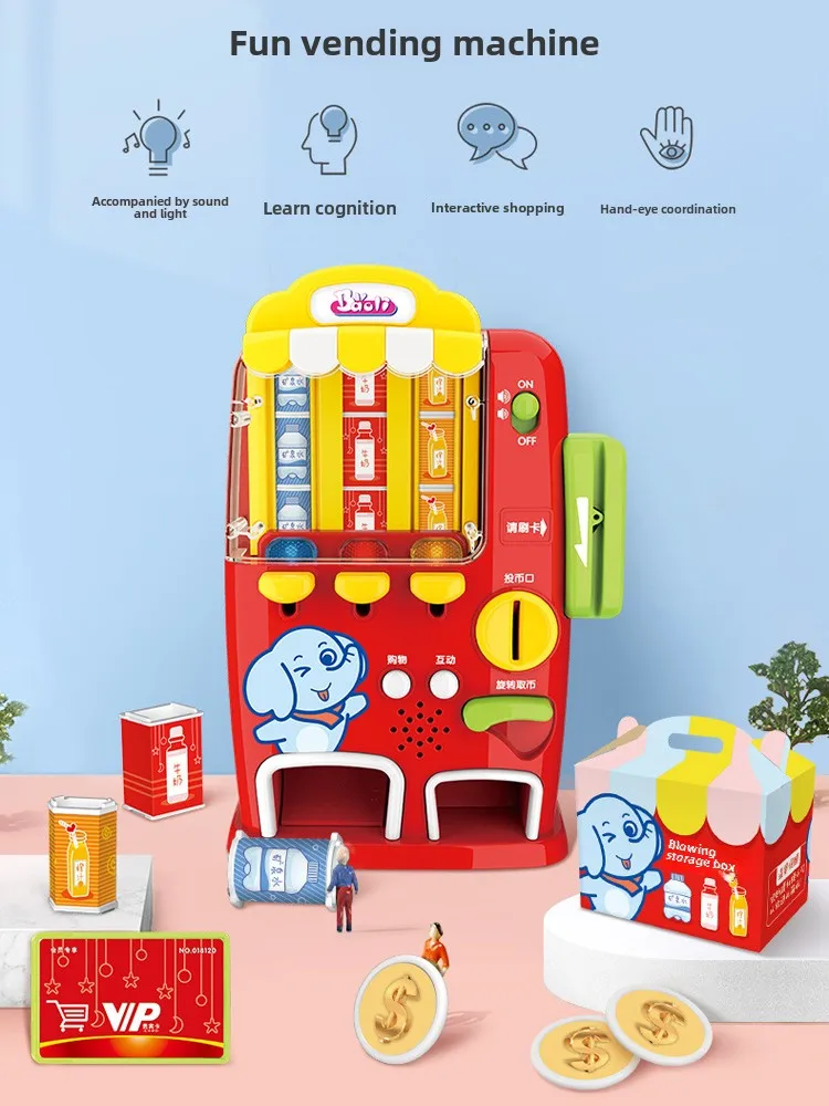

Vending Machine Play Coin Drink Machine Drink Girl Boy