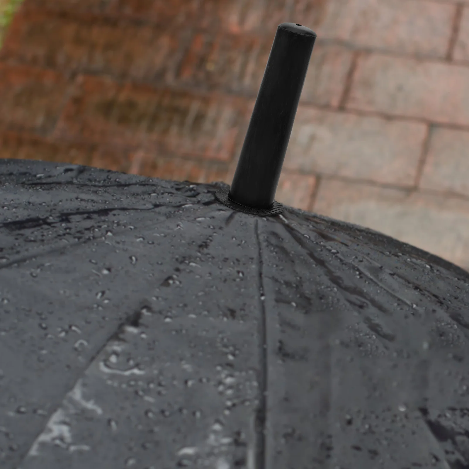 

2 Pcs Small Black Umbrella Hat Accessories Windproof Plastic Clear Repair Parts