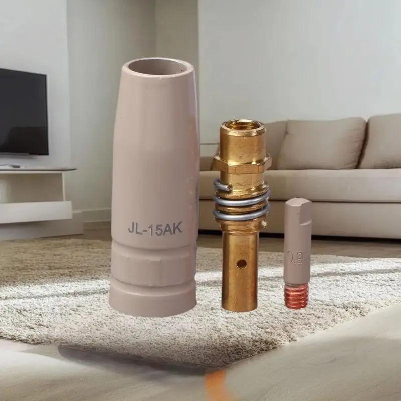 3PCS/Pack, MB-15Ak Mig New Coating Ceramic Non-stick Welding Slag Conductive Protective Nozzle European Shielded Accessorie