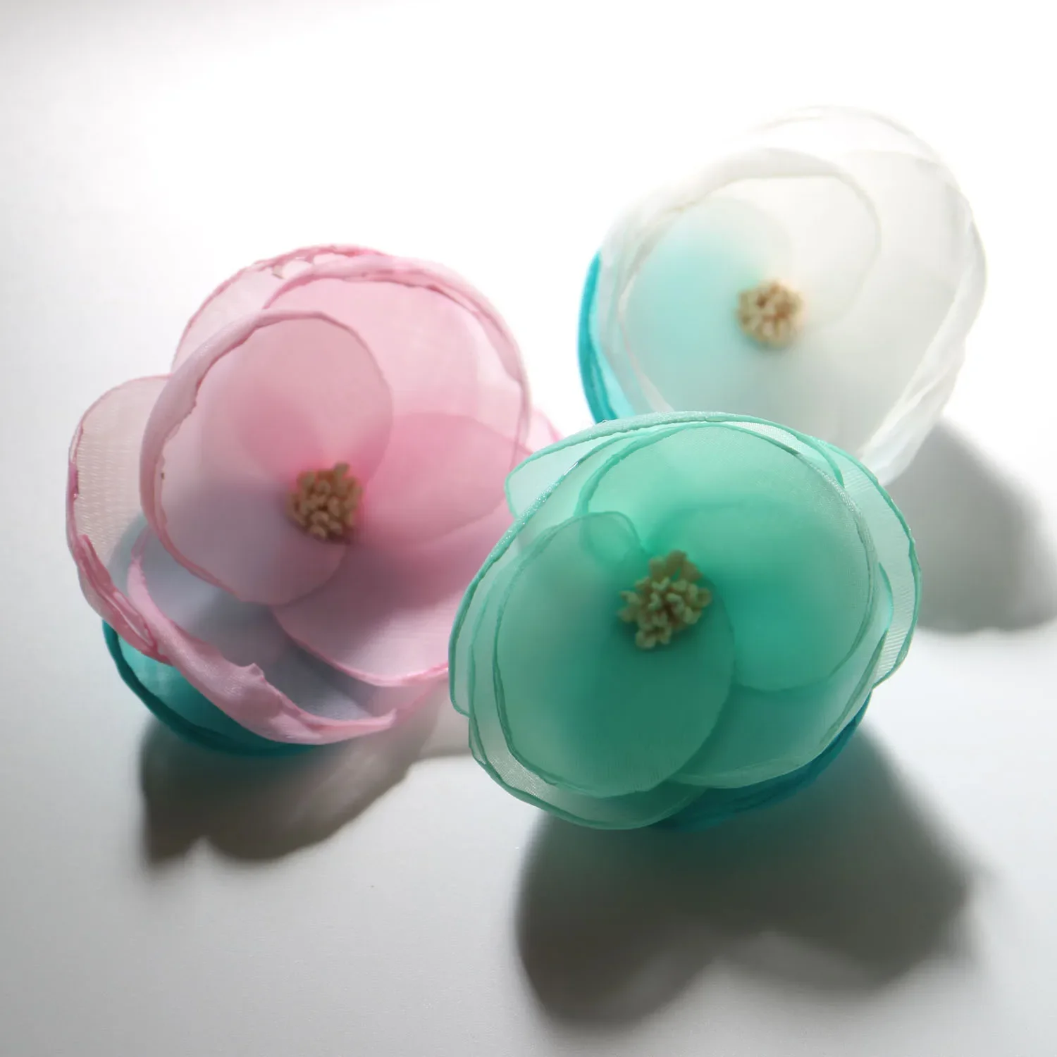 5 Stück/Set DIY Handgemachte Blumen-Applikationen zum Aufnähen auf Kleidung, Rosenknospen-Broschen-Accessoires für Haarnadeln, Schuhe, Dekorationszubehör – Detail 21