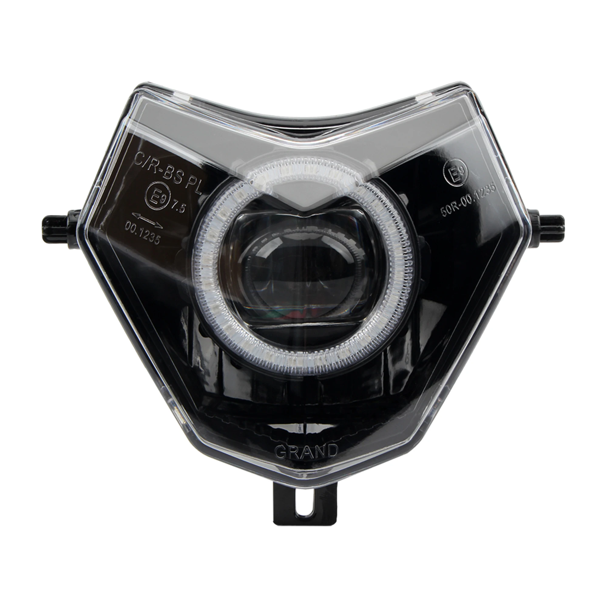 For sherco Motorcycle Headlights LED APP Bluetooth Controlled Aperture Angel Eyes Pit Dirt Bike Motocross Accessories