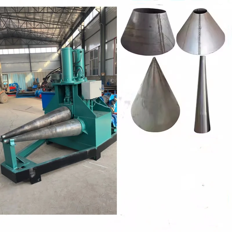 Plate Rolling Conical Bending Machine Petrochemical Conical Barrel Forming Machine Conical Plate Rolling Machine