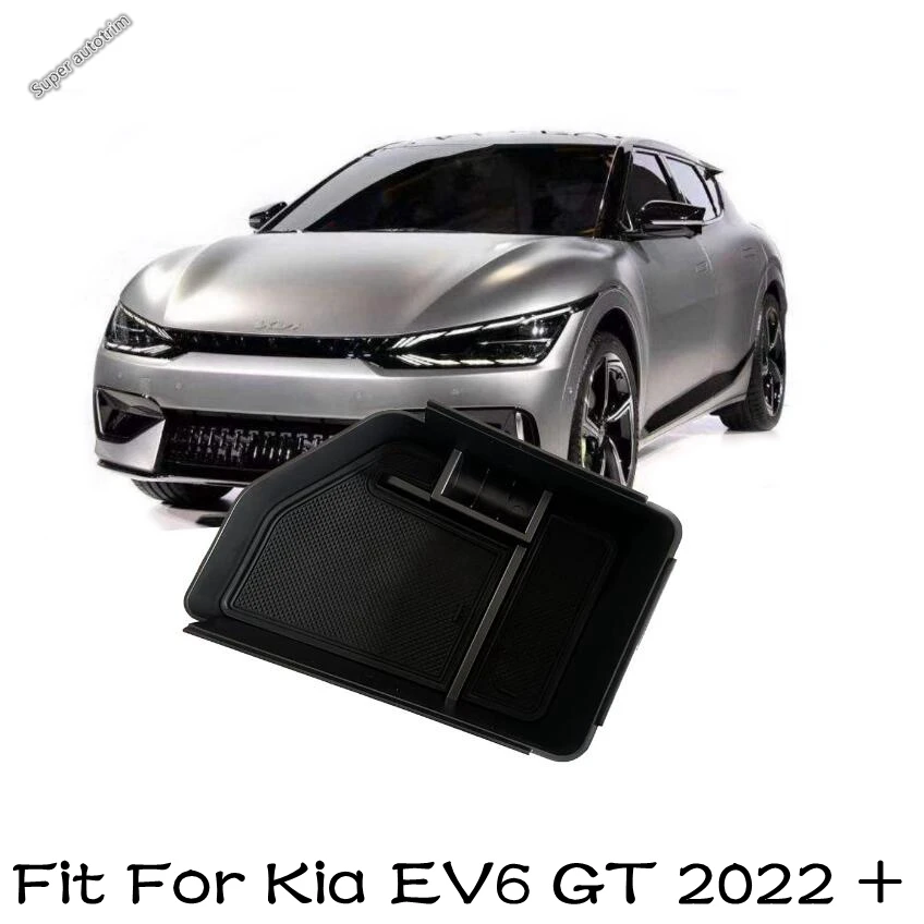 

Central Console Armrest Storage Box Organizer Container Pallet Coin Holder Tray Interior Accessories For Kia EV6 GT 2022 - 2024