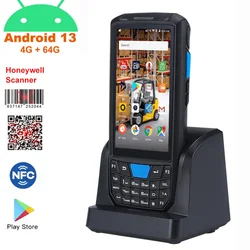 RUGLINE PDA Android Handheld Terminal Honeywell Barcode Scanner 1D 2D QR Portable Data Collector Terminal Device With 4G NFC
