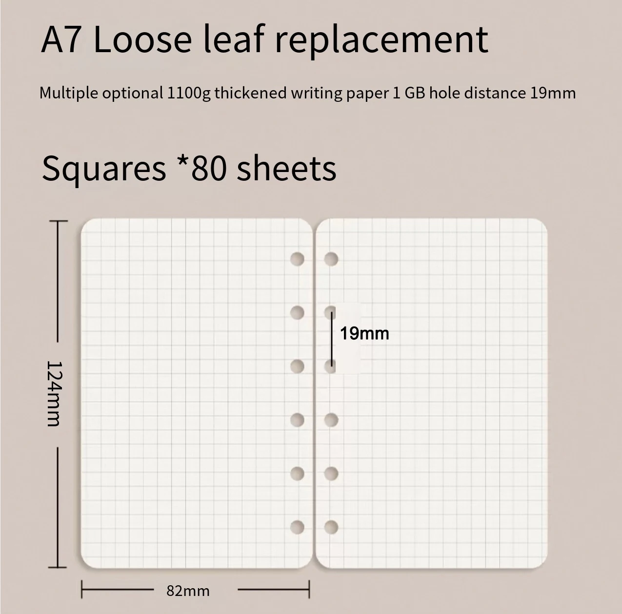 6 Holes Binder Notebook A5 A6 C6 Inner Paper Core refilling Inner Papers:line,grid,blank,dottes,todo list,Weekly Monthly Planner