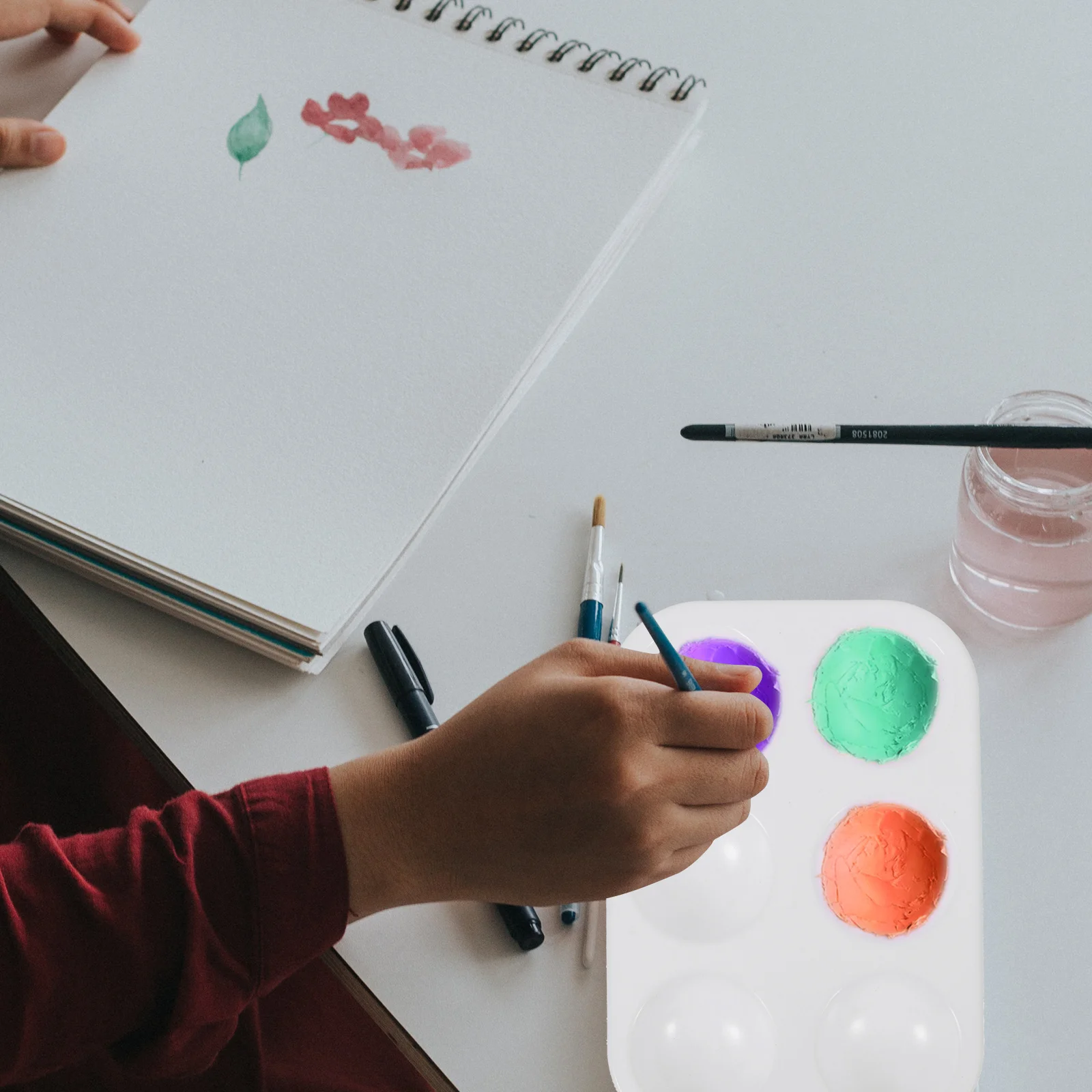 

10Pcs Color Mixing Boards Durable Plastic Paint Tray Painting Pigment Palette Watercolor Art Paint Supplies Color Mixer