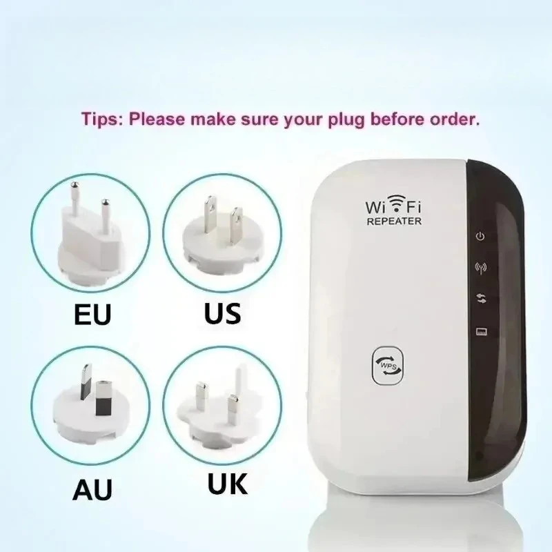 Wireless Network Repeater Portable WiFi Extender Signal Amplifier AP Device for Home Use