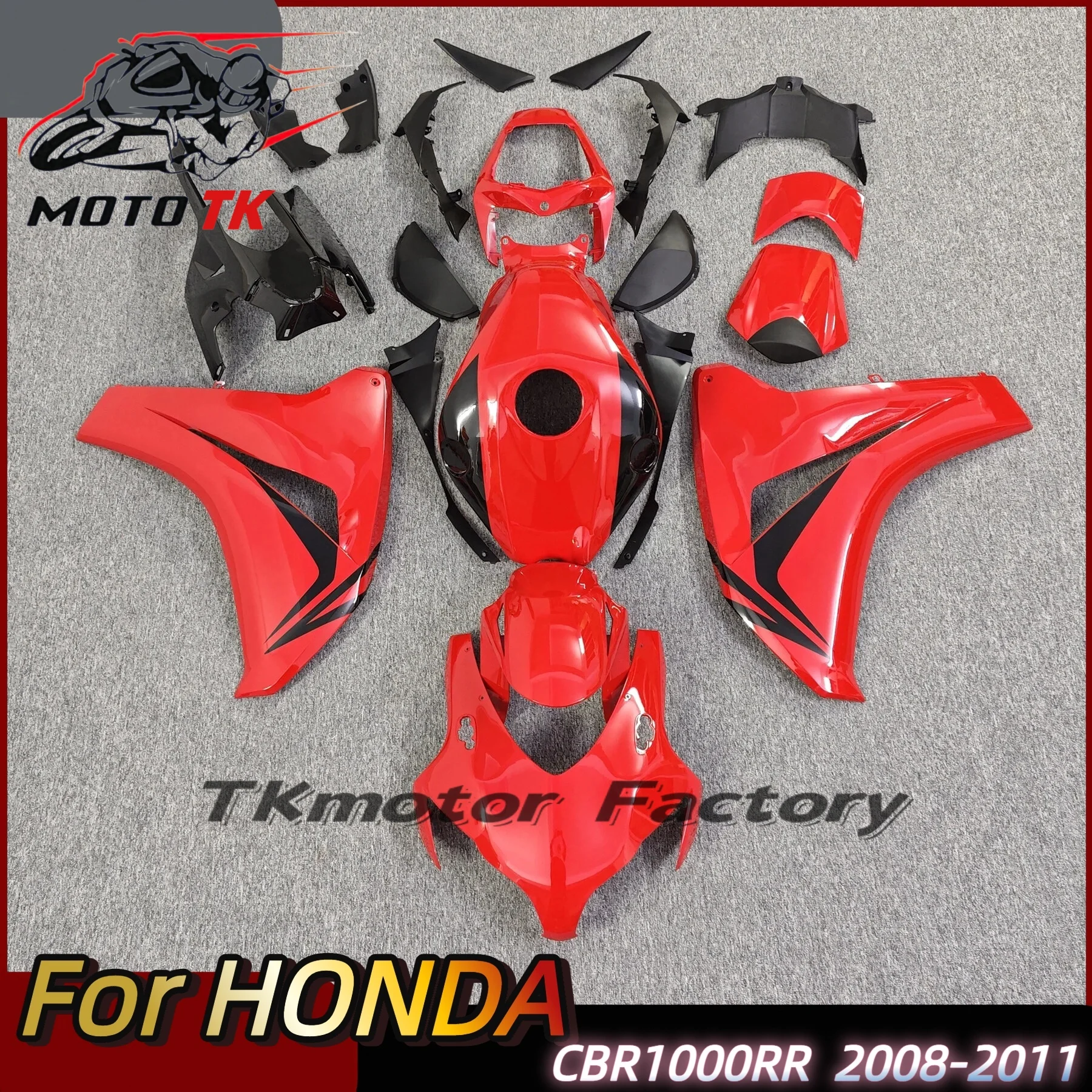 For Honda CBR1000RR Fairing 2008 2009 2010 2011 CBR 1000 RR 08-11 Yellow Black Sportbike Fairing (Injection molding)