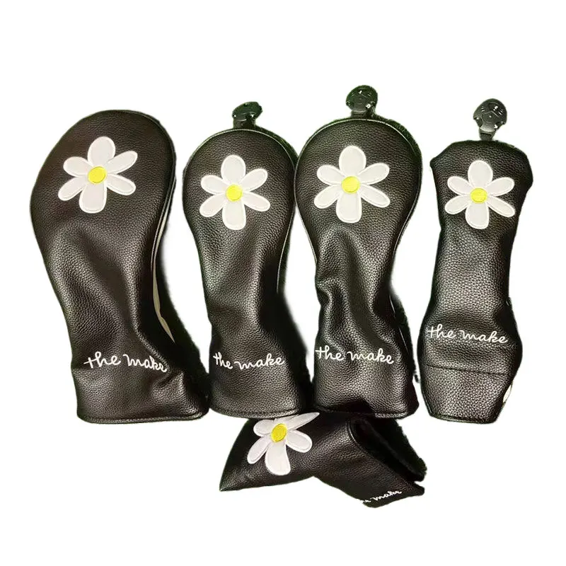 Fashion Golf Headcovers #1 #3 #5 Driver Fairway Woods Cover PU Leather Golf Clubs Protector