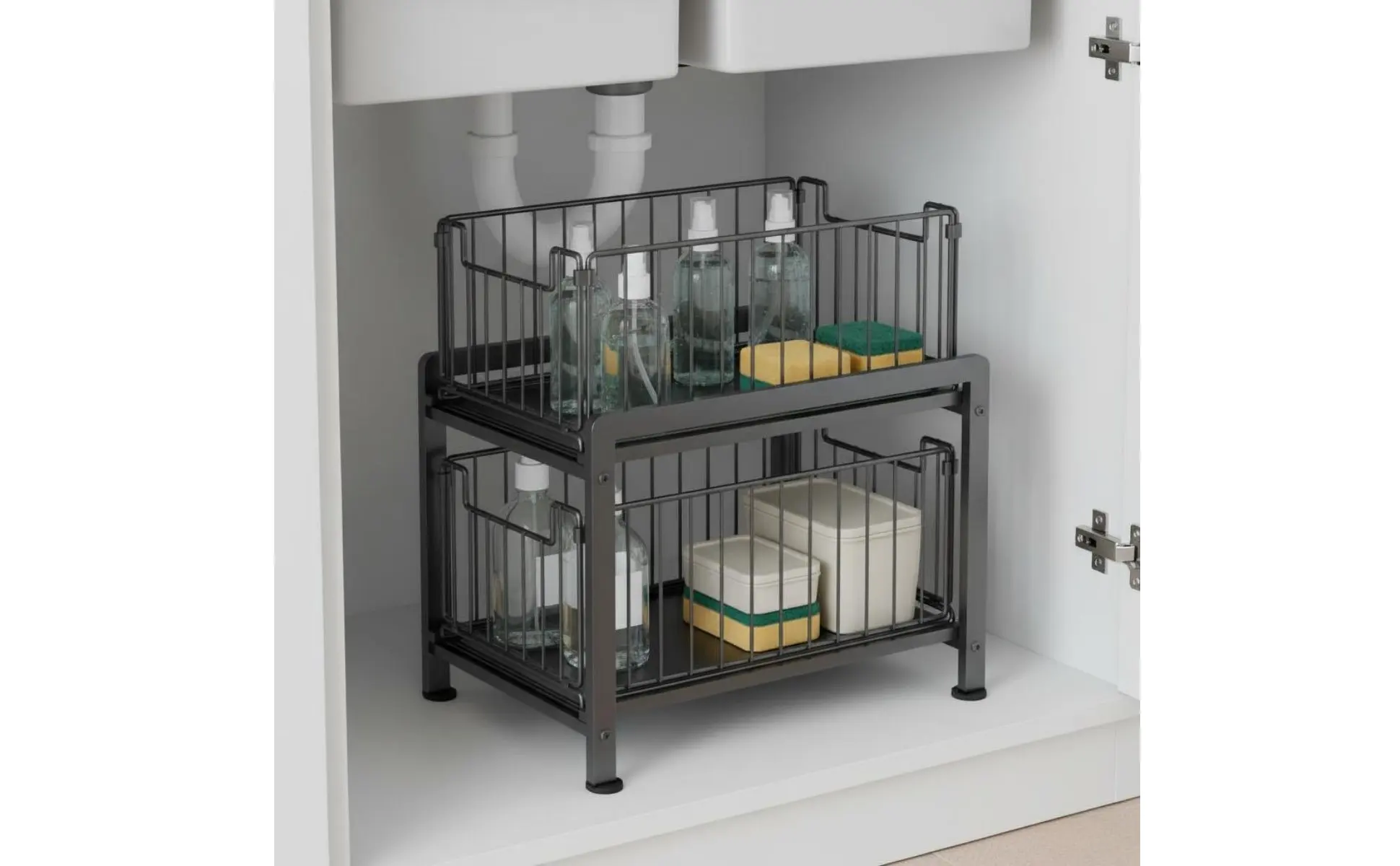 Under Sink Pull Extendable Shelf Versatile Under Sink Storage Shelf Cabinet Sliding Drawer Rack Sturdy Construction for Kitchen Under Sink Pull Extendable Shelf Versatile Under Sink Storage Shelf Cabinet Sliding Drawer Rack Sturdy Construction for Kitchen