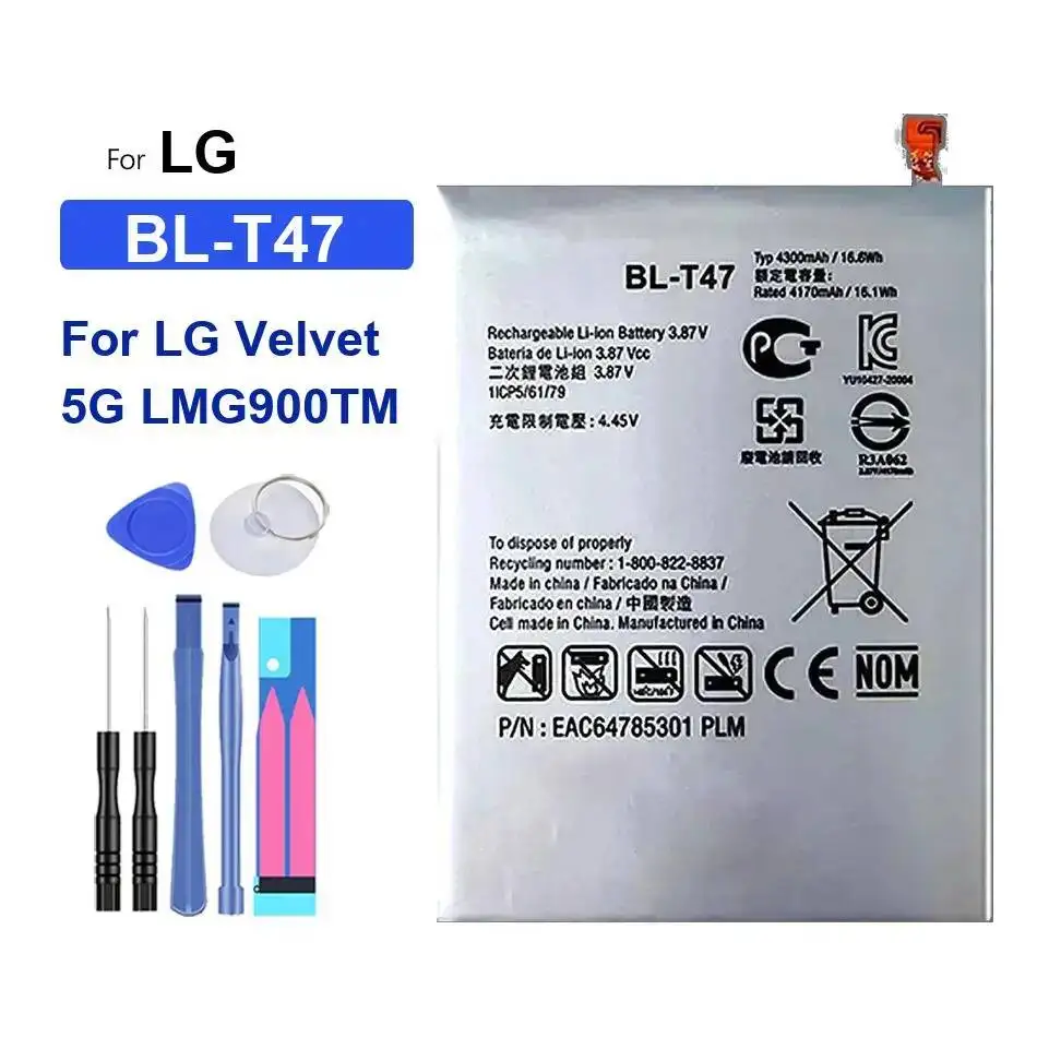 

Battery 800mAh-4300mAh for LG Cosmos 2 3 Zero H650 K2 SU540 KC550 KC780 KP108 KP115 KV700 S310 GM210 KF240 K510 K51S Velvet 5G