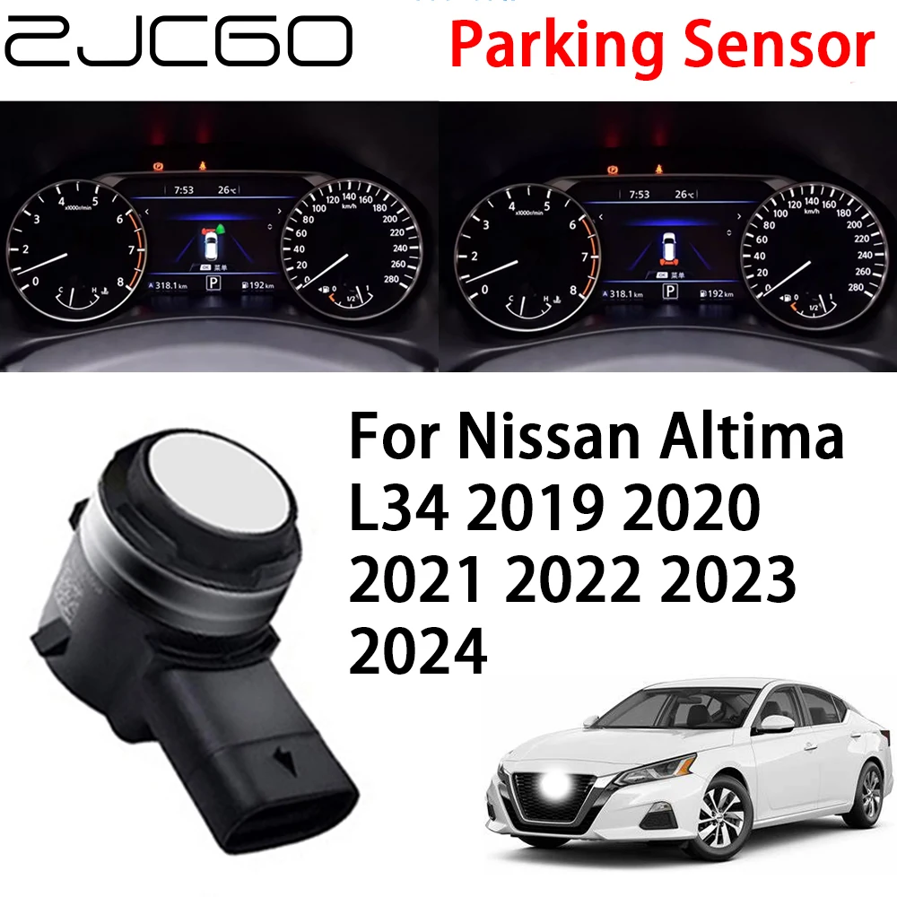 

ZJCGO Front Rear Reverse Parking Sensor Assistance Backup Radar Buzzer System for Nissan Altima L34 2019~2024