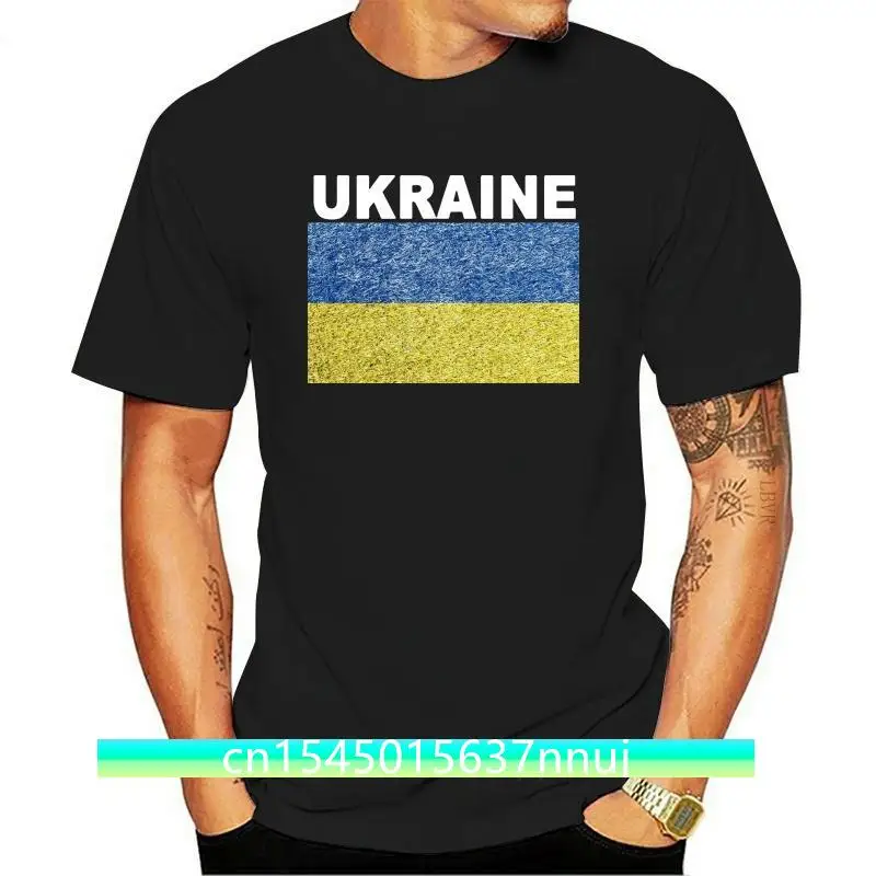 New Design Tshirt For Men Humorous Graphic Comic Adult Ukraine Flag Stained Glass Effect Design T-Shirts Clothing 2021