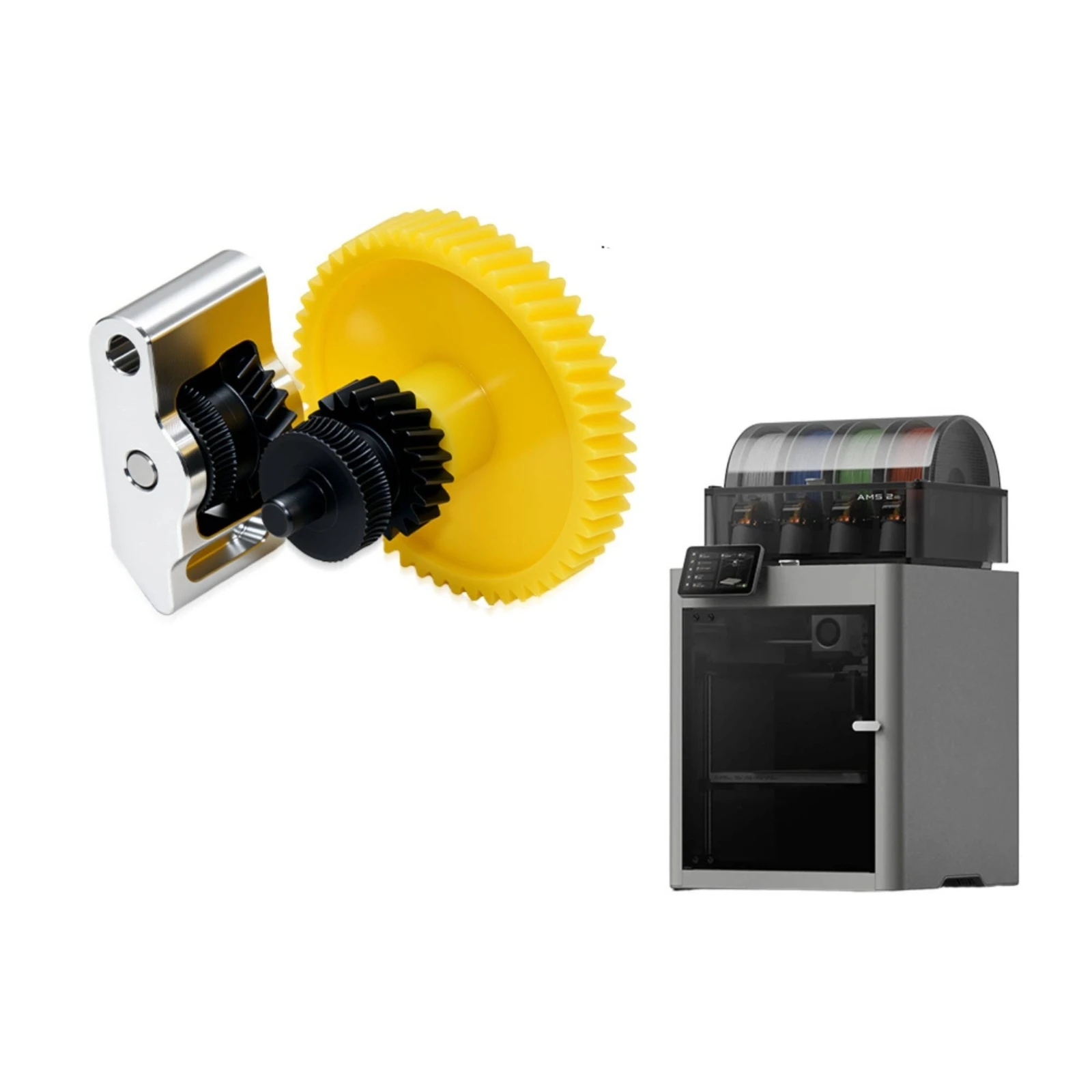 Extruder Gear Kit Hardened Steel Extruder Gear Assembly Set 3D Printer Part Precision High Hardness for Makers