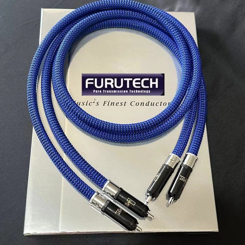 One pair FURUTECH DAS-4.1 Top-of-the-line RCA  cable Alpha OCC conductor HiFi weapon with Silver-WBT -0152Ag rca plug