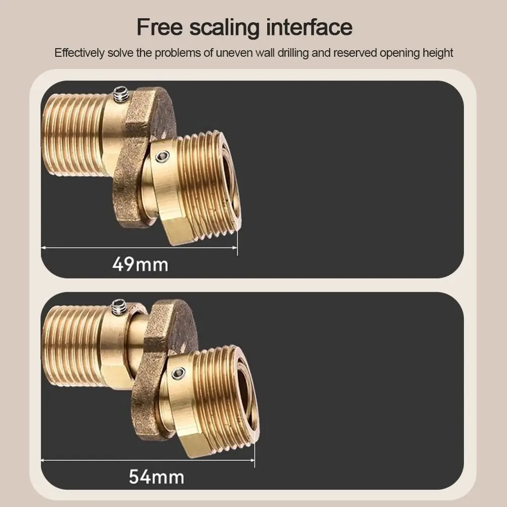 Copper Angled Curved Foot Thickened Angle Adjustment Eccentric Screw Corner Wall Mounted Connecting Accessories