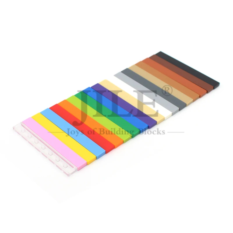 50pcs MOC 4162 Accessories Flat Tile 1x8 Light Panel Brick Parts Kit Building Blocks City Accessory Educational Toy