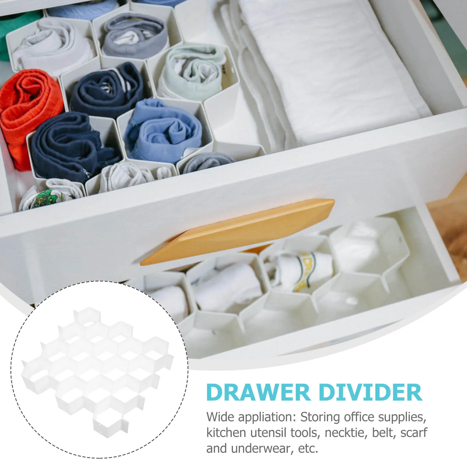 

Honeycomb Drawer Organizer Plastic Storage Divider Customizable Grid For Office Supplies Kitchen Utensils Underwear Scarf Belt