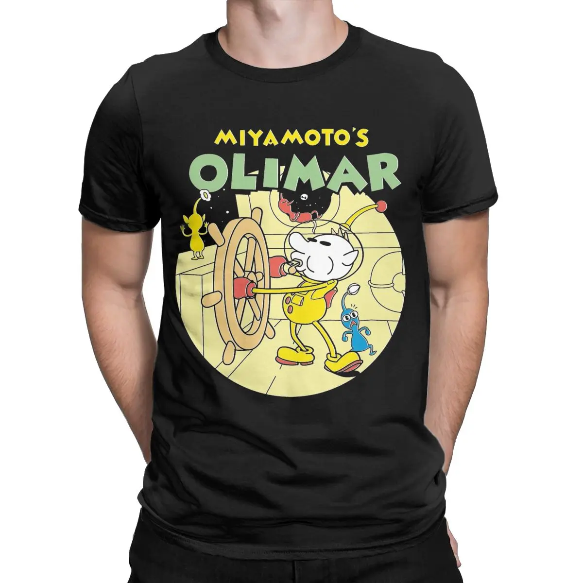 Fashion Cute Pikmin Miyamoto's Olimar T Shirt Men Women 100% Cotton Funny Gaming Tee Shirt Gift Idea Clothes