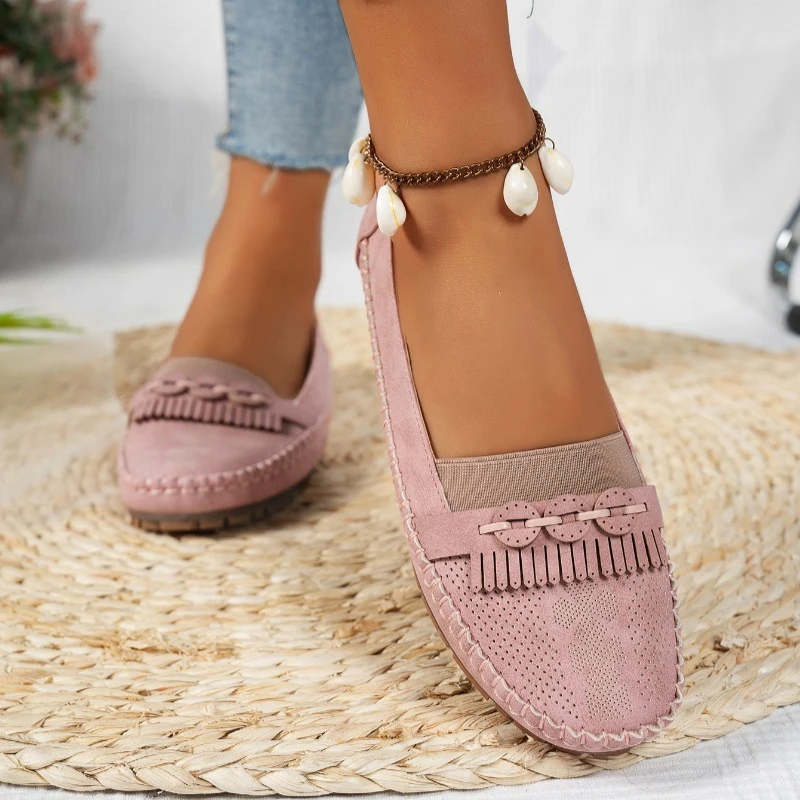 النساء الخريف أحذية مسطحة 2025 جديد تنفس شبكة حذاء مسطح النساء أحذية مريحة غير رسمية أحذية نسائية Zapatos De Mujer #5