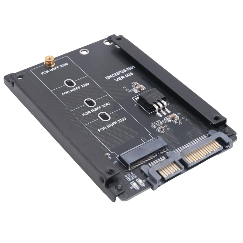 Black Case CY B+M Socket 2 M.2 NGFF (SATA) SSD To 2.5 SATA Adapter For 2230/2242/2260/2280Mm M2 SSD,Requisite