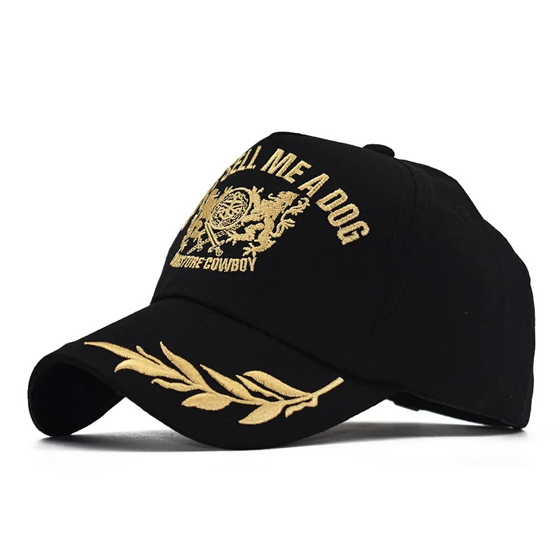

Spring New Korean Style Gold Leaf Embroidered Lion Baseball Cap Unisex Outdoor Cap