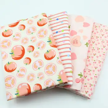 160cm*50cm rajčatovo-růžovo-broskvová bavlněná látka s motivem srdce, broskvové barvy, DIY ložní prádlo, oblečení, šaty, patchworková látka, dětské ruční práce, bavlněné plátno, tecido 8 nejlepší prodej rajčatová tkanina - №3