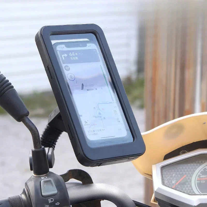 

Waterproof Motorcycle Bike Mobile Phone Holder Support Universal Bicycle GPS 360° Swivel Adjustable Motorcycle Cellphone Holder