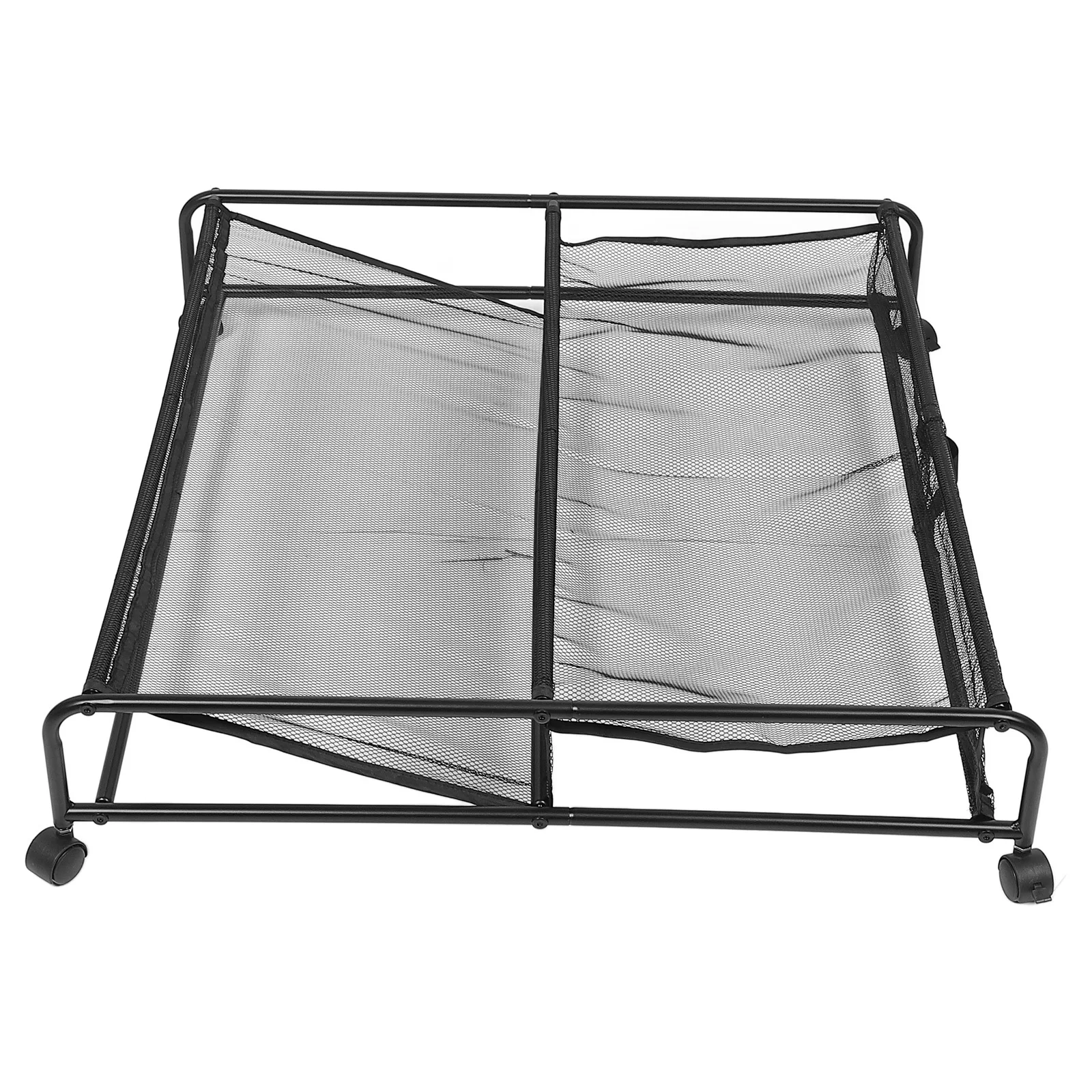 

Metal Under Bed Storage with Wheels Rolling Mesh Organizer for Shoes Clothes and Accessories Compact Space Saving Storage