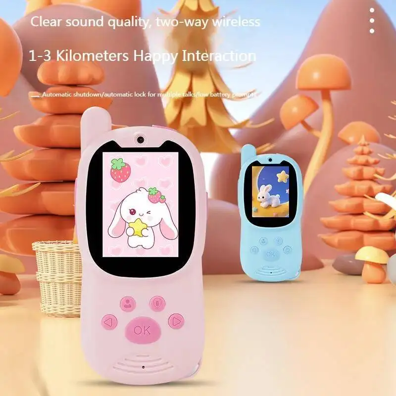 

Long Range Kids Digital Walkie Talkie HD LCD Screen Handheld Children Video Intercom Parent-Child Interaction Gift Gadgets Tech