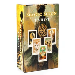 Magic Moon Tarot Deck 78 kart tarota Oracle Deck narzędzia do wróżenia sztuczna inteligencja blask księżyca