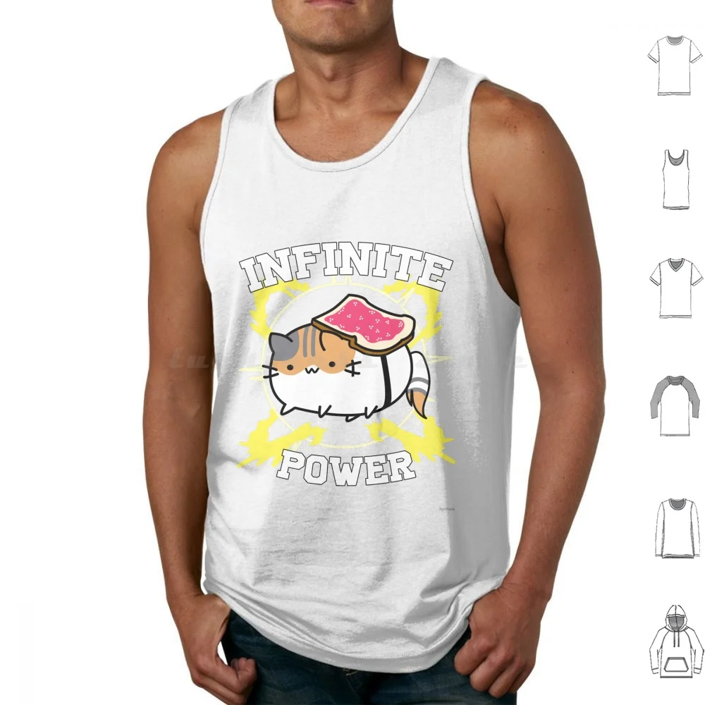 Infinite Power-Vr.2 Tank Tops Print Cotton Cats Kitty Kitten Animals Funny Catshirt Felines Cute Free Kttens