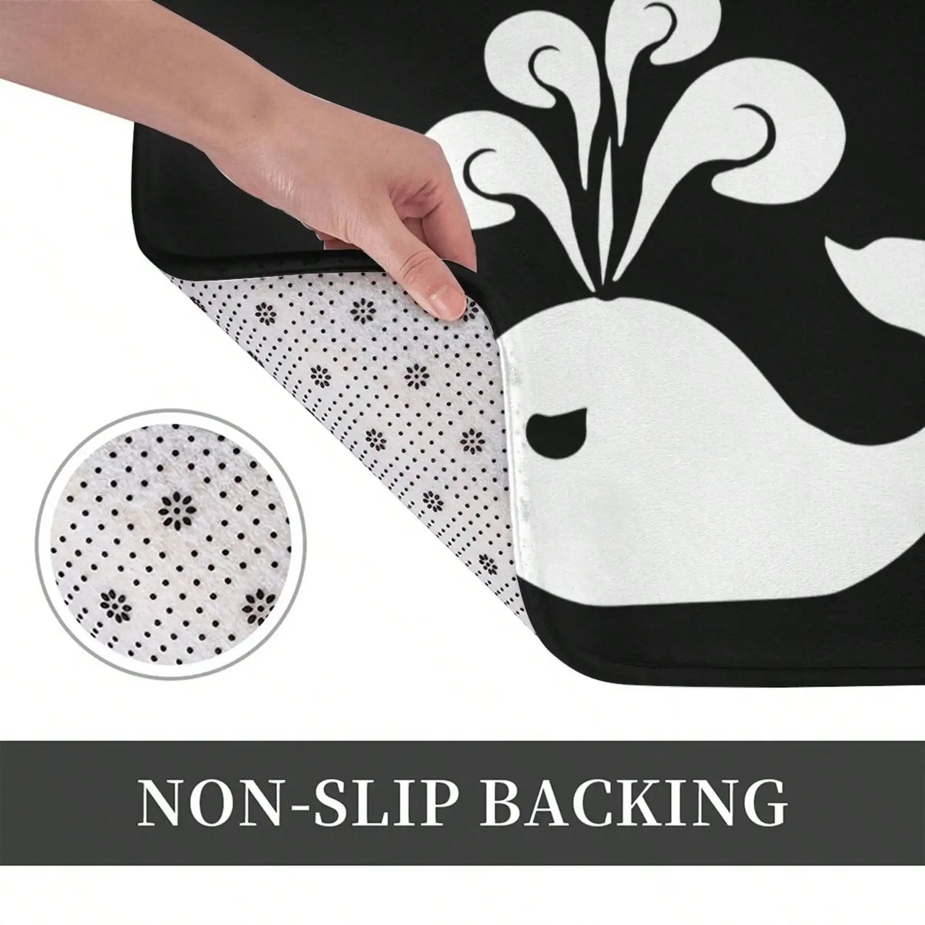 1pc Anti-Slip Entrance Mat For Living Room Featuring Whale Shape, Whale-Themed Hallway Carpet For Doorway, Home Decoration For Christmas