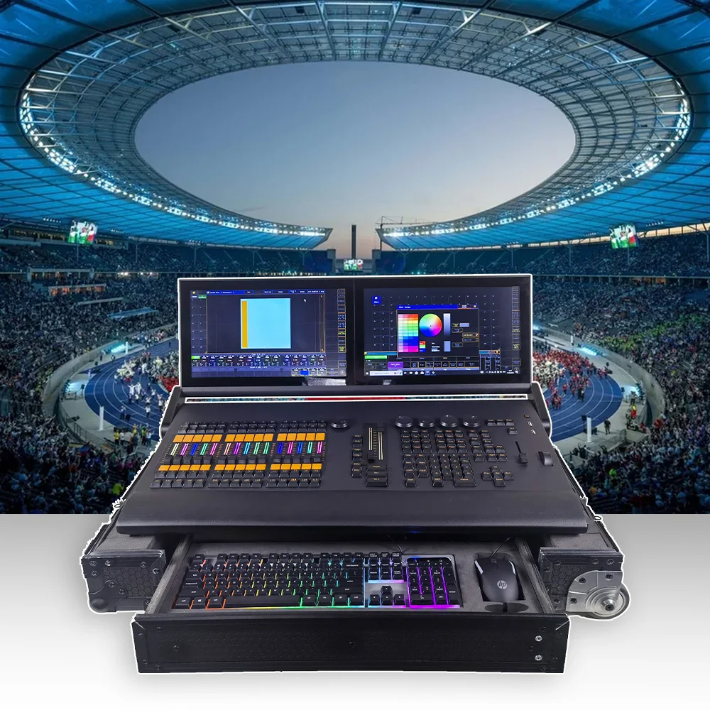 rgb eletronico fader console i7 cpu comando asa stage light console touch screen movendo a cabeca dmx iluminacao dj disco profissional 01