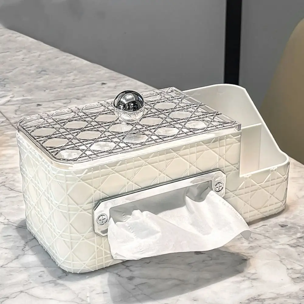 

Desktop Decoration Compartmentalized Tissue Box Cute Creative Paper Box Exquisite Multi-purpose Napkin Storage Box Toilet