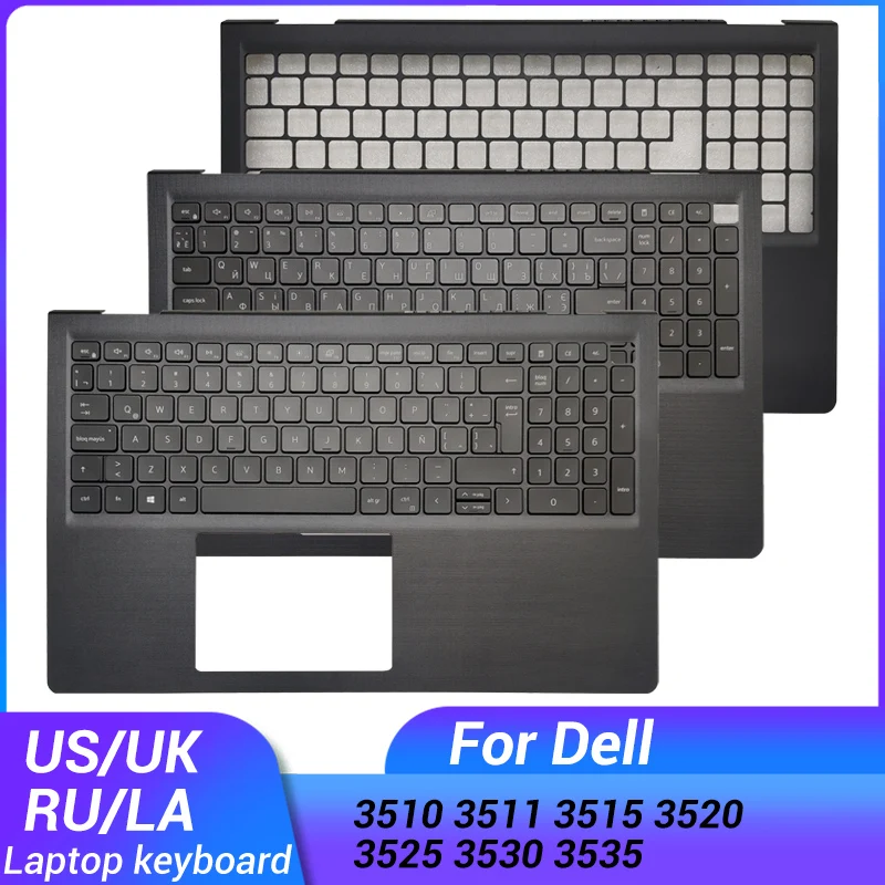 

NEW For Dell Vostro 15 3510 3511 3515 3520 3525 3530 3535 Latin/US/UK/Russian/Brazil Laptop Keyboard Palmrest Cover Case 0TPXKP