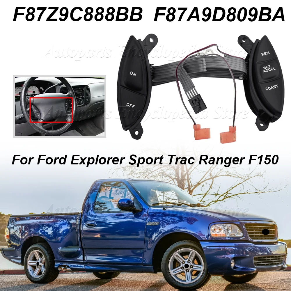 Car Steering Wheel Cruise Control Switch Button Kit F87Z9C888BB For Ford Ranger Explorer Sport Trac F150 Mercury Mountaineer Maz