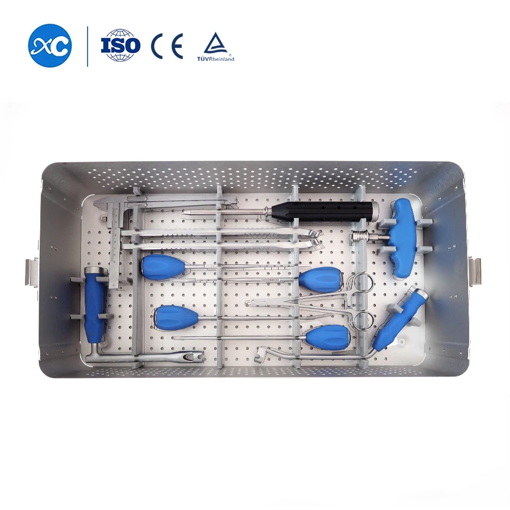 CE ISO Spine Surgical Instruments Sterilization Box, 6.0 Sys T E M Pedicle Screw Fixation Instrument Set