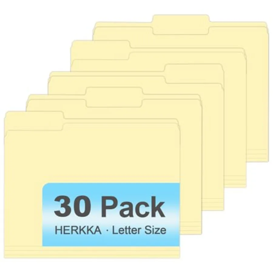 Manila Folders 30 Pack 1 3 Cut Tab File Folders Manila Folders 8.5 x 11 Designed for Office and Classroom Use Letter Size