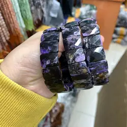 2023 New Natural Charoite Stone Beads Bracelet Natural Gemstone Bangle Gemstone Jewelry Bracelet for Woman for Gift Wholesale !
